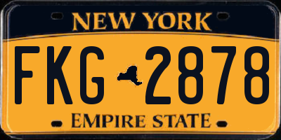 NY license plate FKG2878