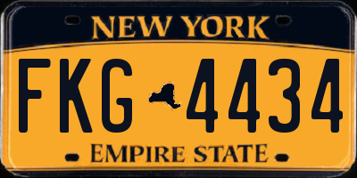 NY license plate FKG4434