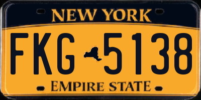 NY license plate FKG5138