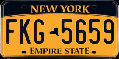 NY license plate FKG5659