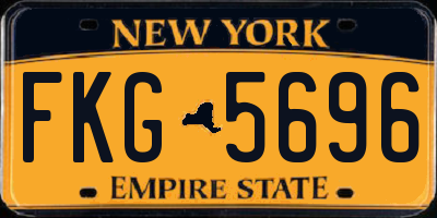 NY license plate FKG5696
