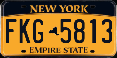 NY license plate FKG5813