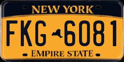 NY license plate FKG6081