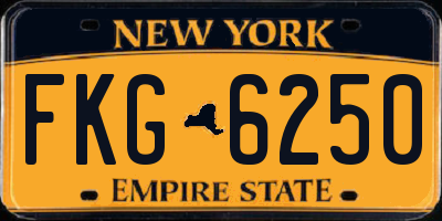 NY license plate FKG6250