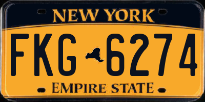 NY license plate FKG6274