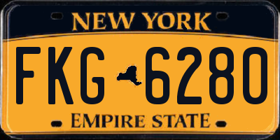 NY license plate FKG6280
