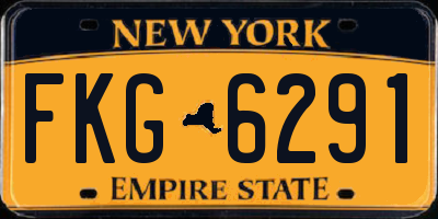 NY license plate FKG6291