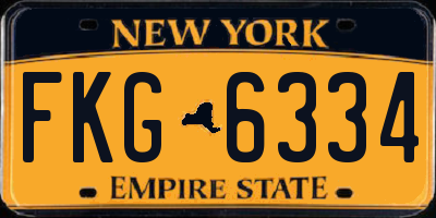 NY license plate FKG6334