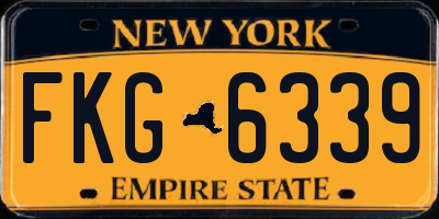 NY license plate FKG6339