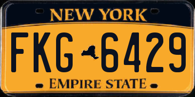 NY license plate FKG6429