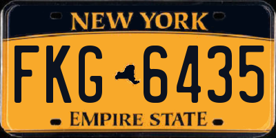 NY license plate FKG6435