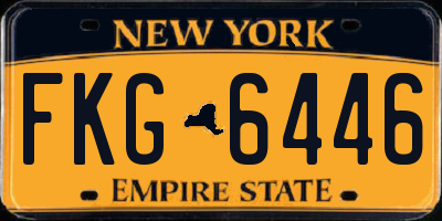 NY license plate FKG6446