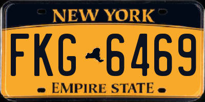 NY license plate FKG6469