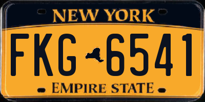 NY license plate FKG6541
