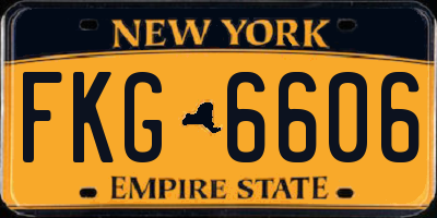 NY license plate FKG6606