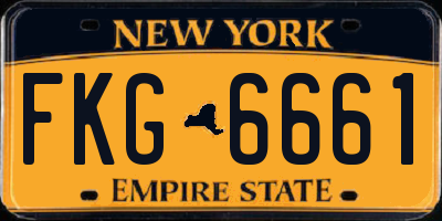 NY license plate FKG6661