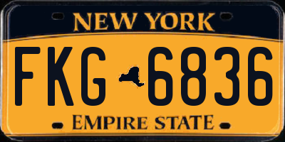 NY license plate FKG6836