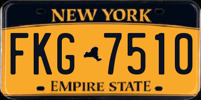 NY license plate FKG7510