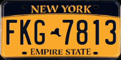 NY license plate FKG7813