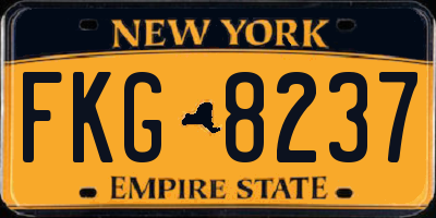 NY license plate FKG8237