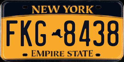 NY license plate FKG8438