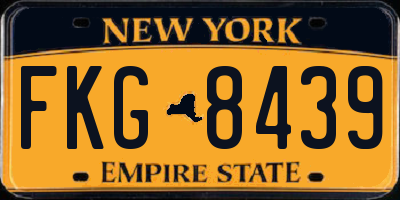 NY license plate FKG8439