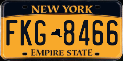 NY license plate FKG8466