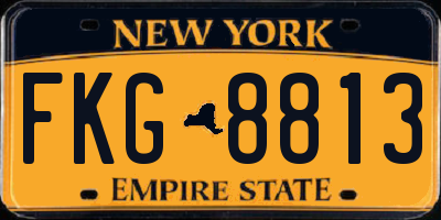 NY license plate FKG8813