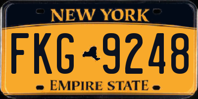 NY license plate FKG9248
