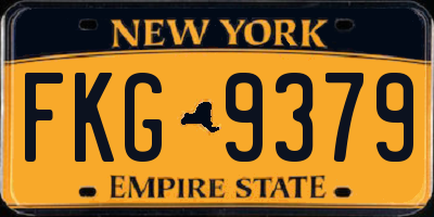 NY license plate FKG9379