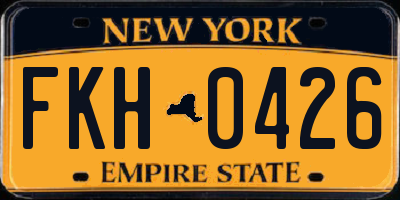 NY license plate FKH0426