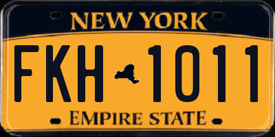 NY license plate FKH1011