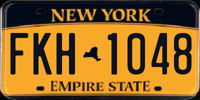 NY license plate FKH1048