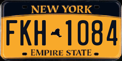NY license plate FKH1084