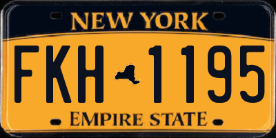 NY license plate FKH1195