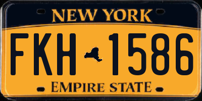 NY license plate FKH1586