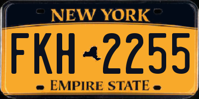NY license plate FKH2255