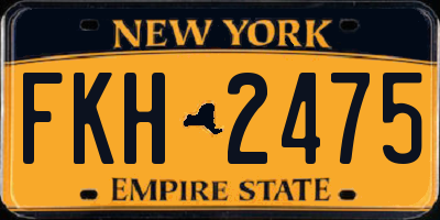 NY license plate FKH2475