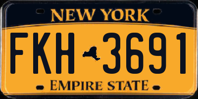 NY license plate FKH3691