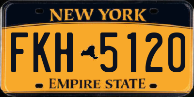 NY license plate FKH5120