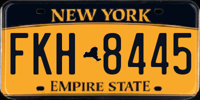 NY license plate FKH8445