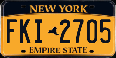 NY license plate FKI2705