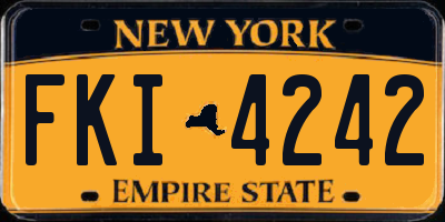NY license plate FKI4242