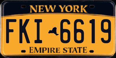 NY license plate FKI6619