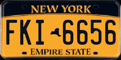 NY license plate FKI6656