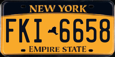 NY license plate FKI6658