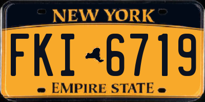 NY license plate FKI6719