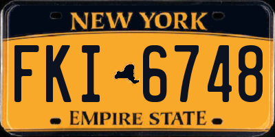 NY license plate FKI6748