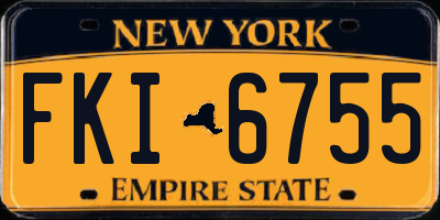 NY license plate FKI6755