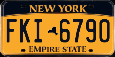 NY license plate FKI6790